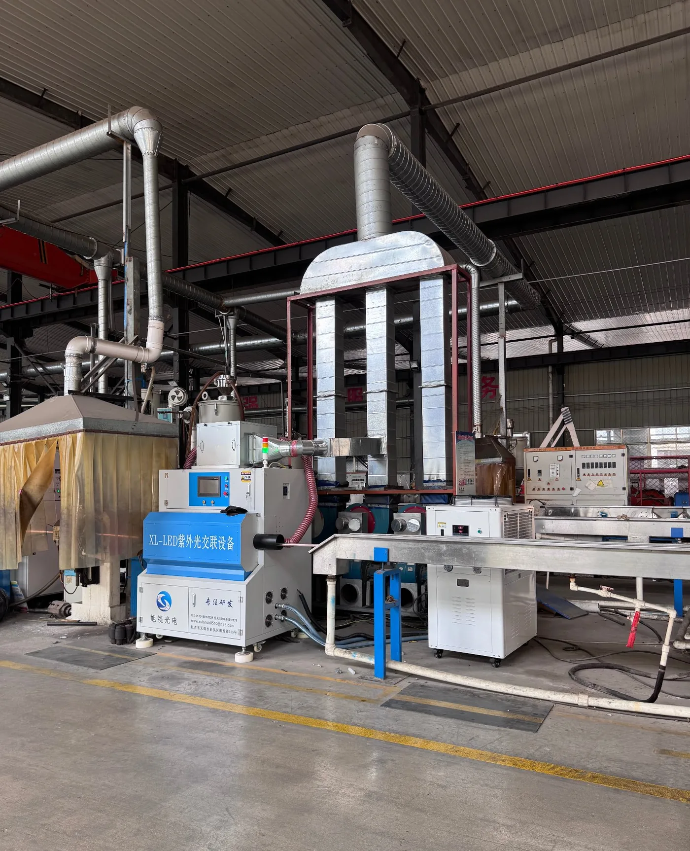 Extrusion line in the Lulian production hall