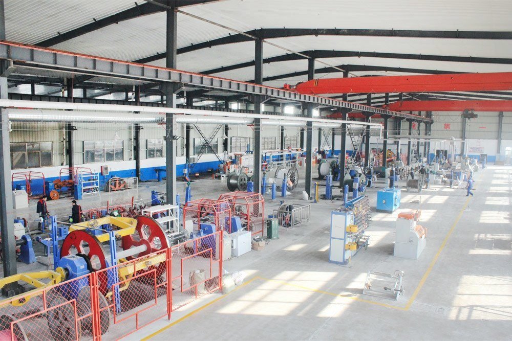 Wide view of the cable production hall