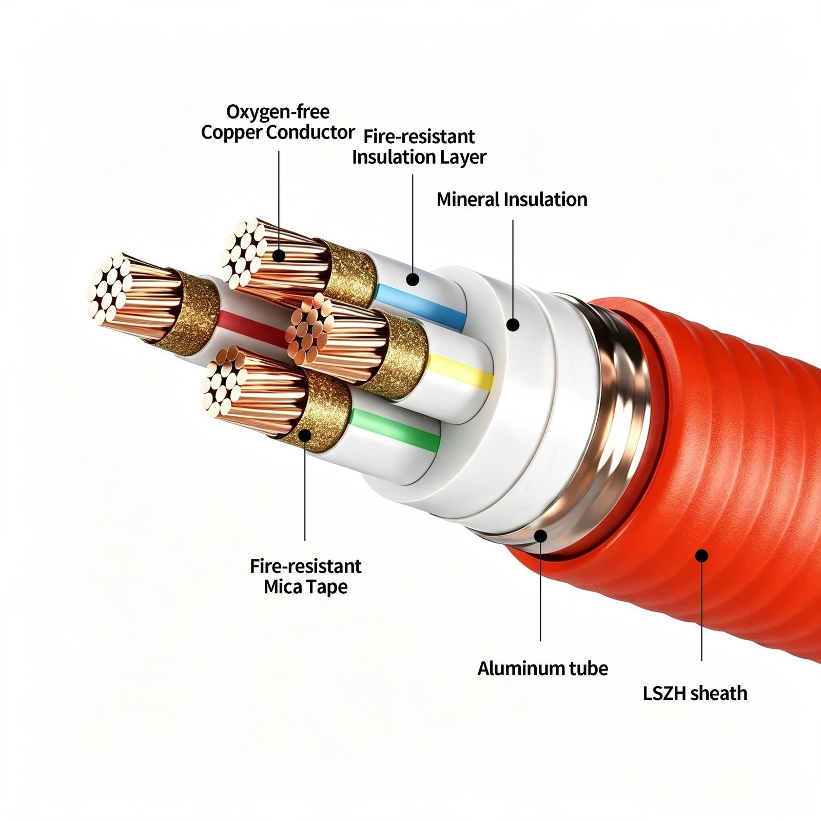 Fire-resistant cable layered construction - Lulian Cable