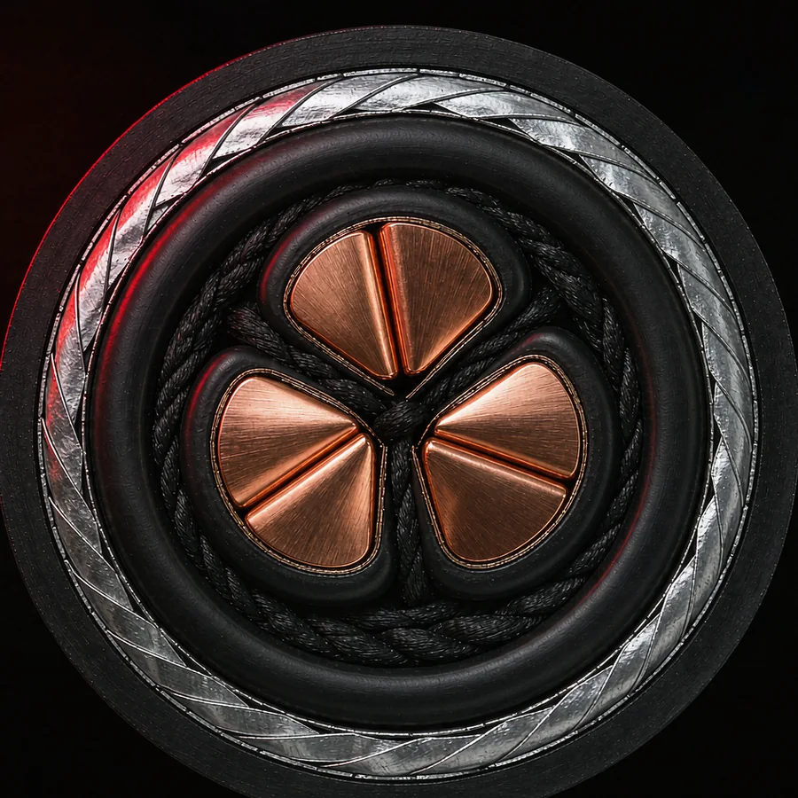 Three-core MV XLPE cable cross-section