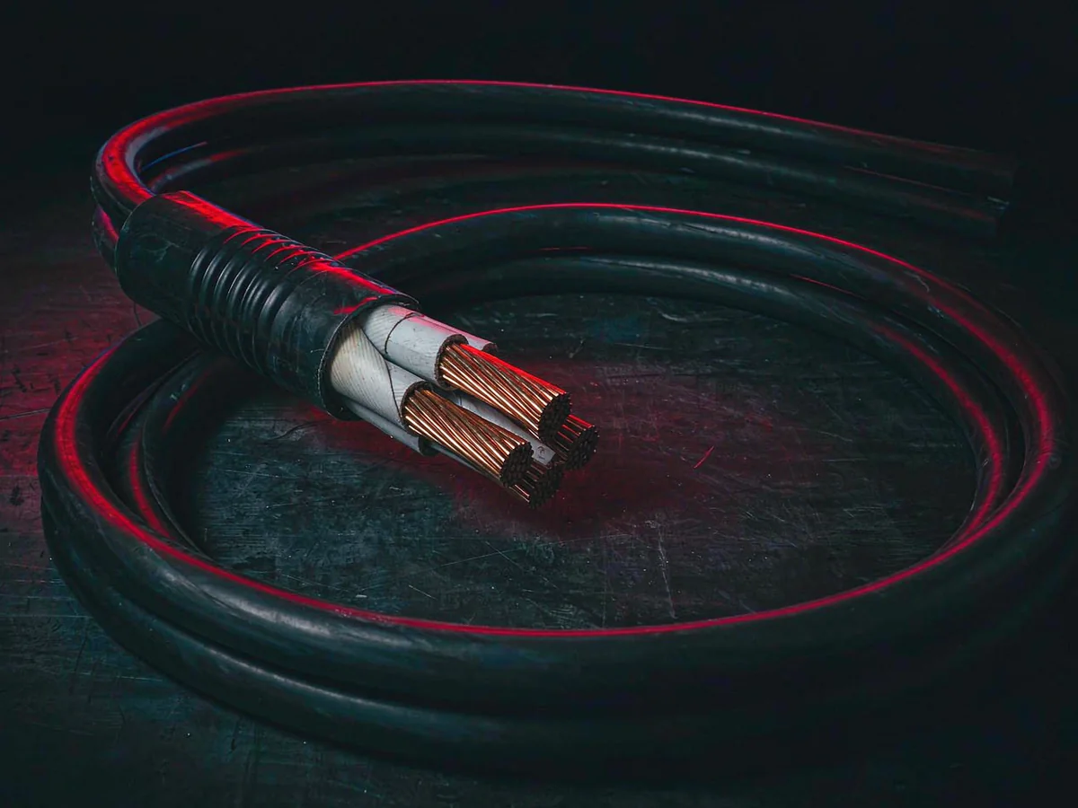 Coiled MV power cable